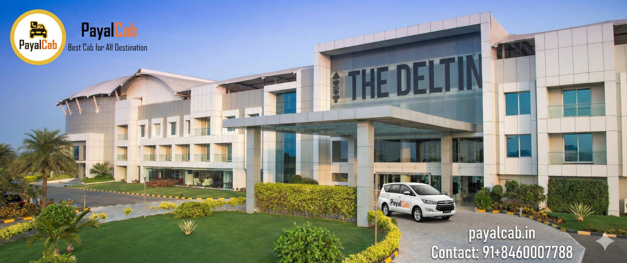 How much is the cab charge in Deltin Daman Payal Cab ?