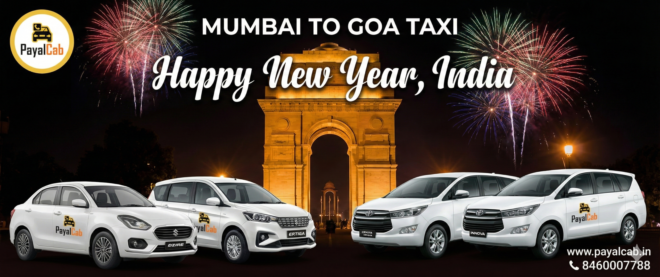 Mumbai to Goa Cab Fare for New Year 2026 – Best Price Guarantee