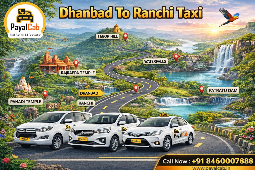 Dhanbad to Ranchi Taxi – Distance by Road, Time and Useful Travel Information | Payal Cab