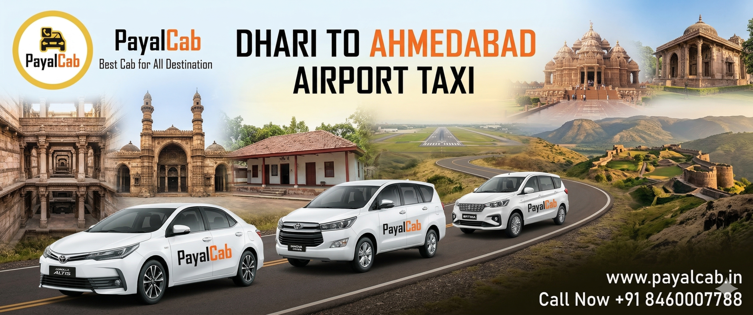Dhari To Ahmedabad Airport Taxi Road Trip – Distance, Time and Useful Travel Information Payal Cab
