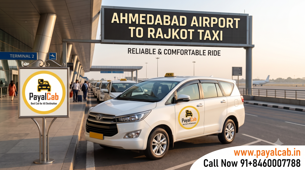Hire Innova Crysta: Ahmedabad Airport to Rajkot Road Distance & Fare - Payal Cab